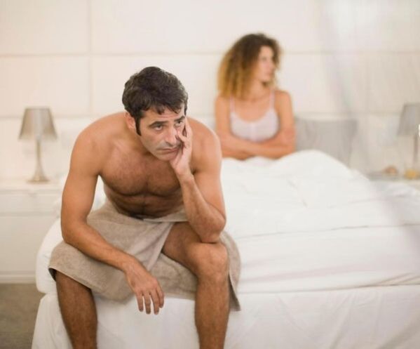 Un hombre tiene problemas de potencia
