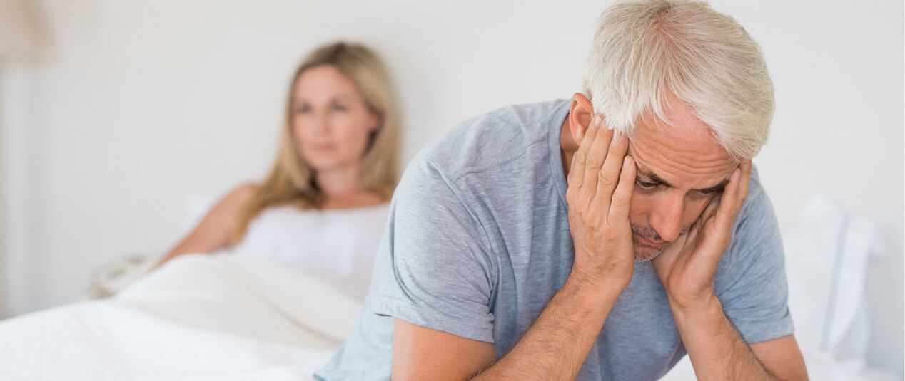 Disfunción eréctil en un hombre después de 60 años